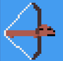 pixel wiener dog bow