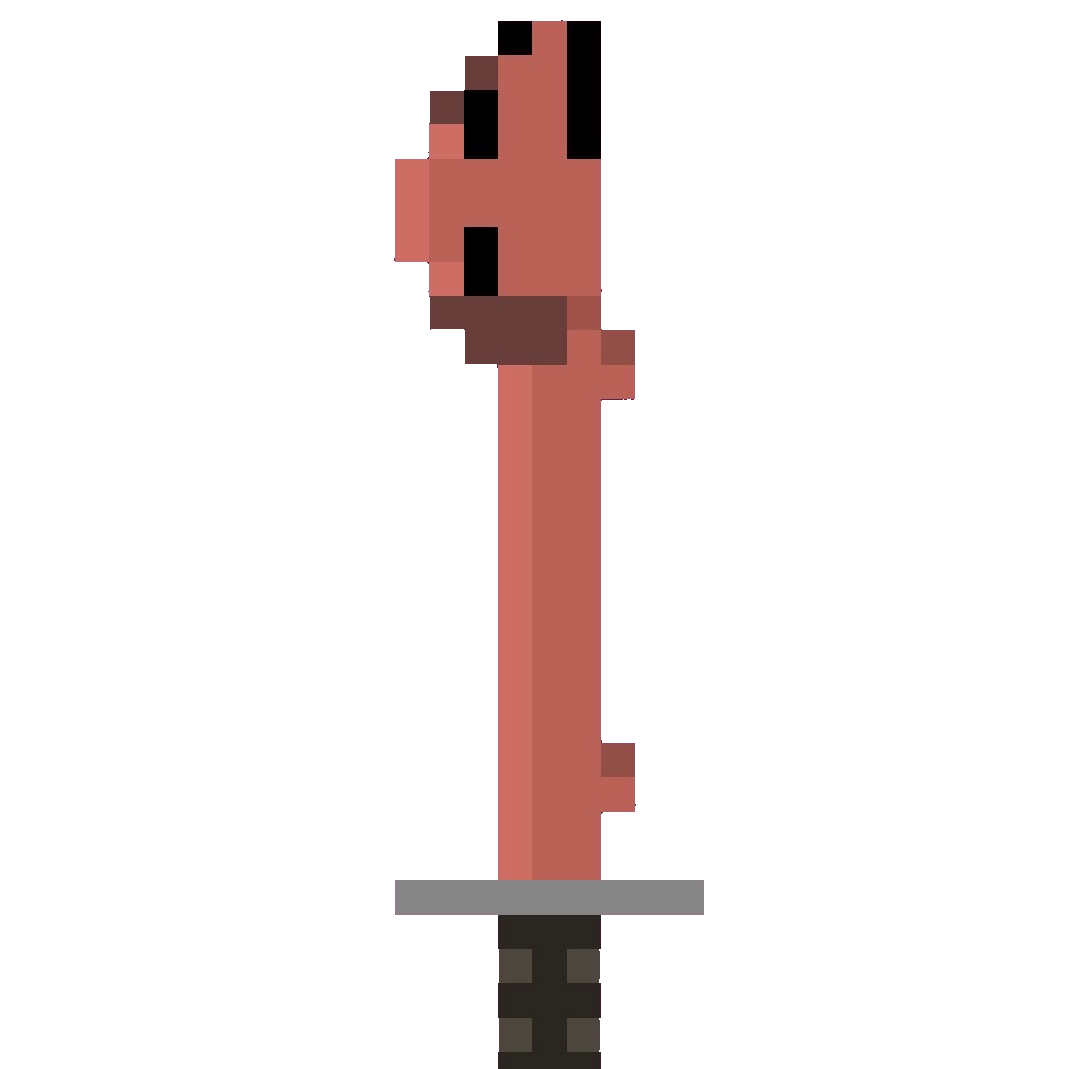 pixel wiener dog sword